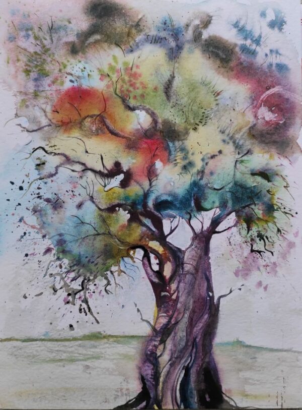 gemalter Baum