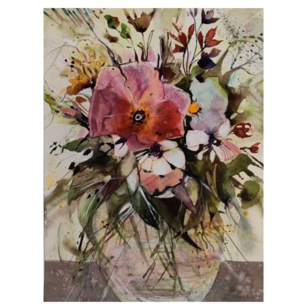 Rote Blumen Vase – Bild 3