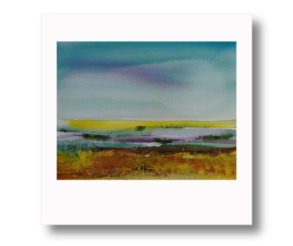 Graslandschaft Aquarellbild – Bild 2