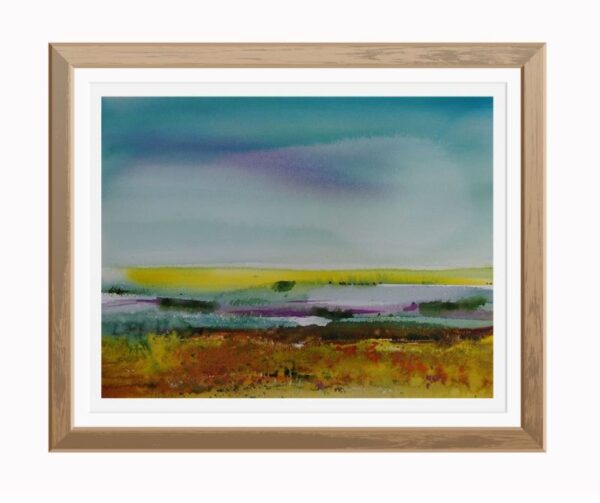 Graslandschaft Aquarellbild – Bild 3