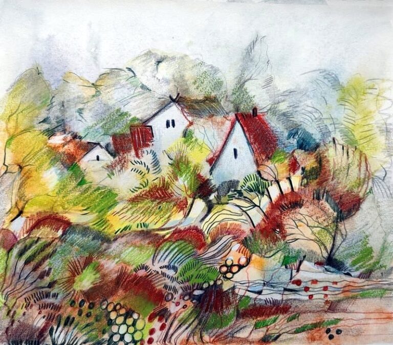 Rosa florale Abstraktion