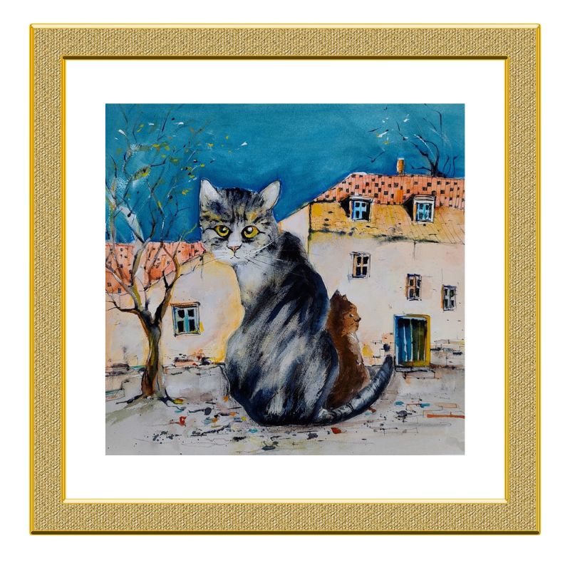 Tigerkatze in Blau – Bild 2