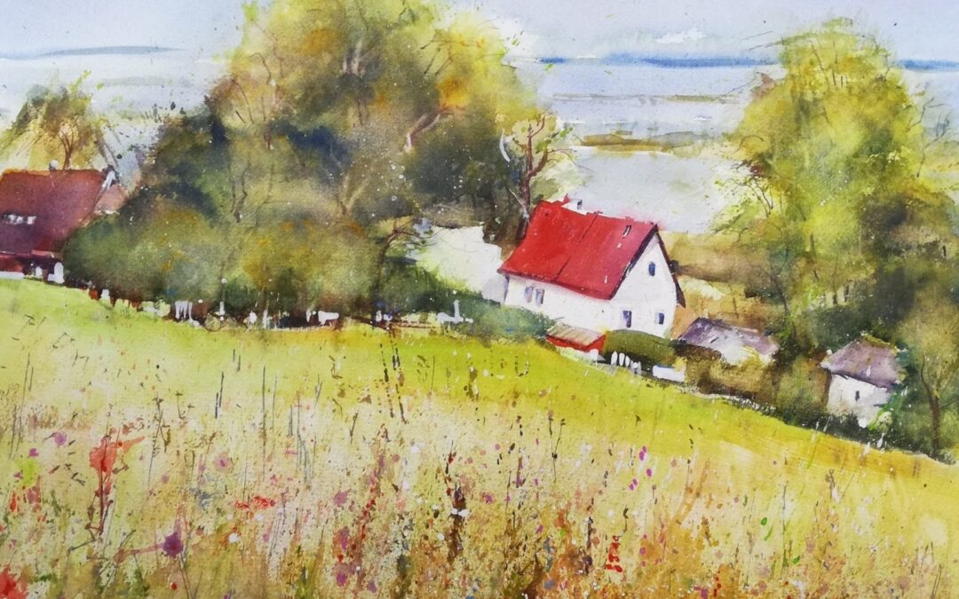 Hiddensee Sommer Aquarell